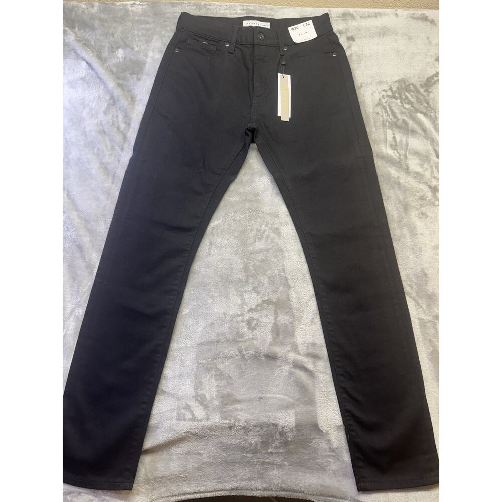 NWT Topman Stretch Slim Jeans Jet Black W30"- L32" Organic Cotton NEW